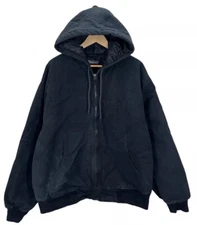 Cowboy Hardware Black Duck Quilt Lined Hooded Jacket Large