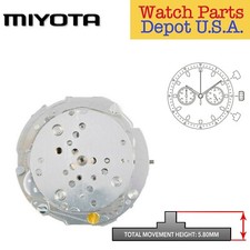 Original Miyota 4P20 Japan Quartz Movement, 3 Hands, 2 Eyes NEW 