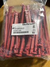 A bag of 25 or 50 .Schroff card GUIDE RAIL p/n 64560 005, 160 mm deep RED
