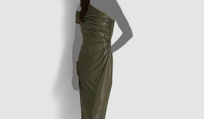 ralph lauren one shoulder green dress Ralph Lauren Velvet One-Shoulder Mini Dress In Green - 10% Off