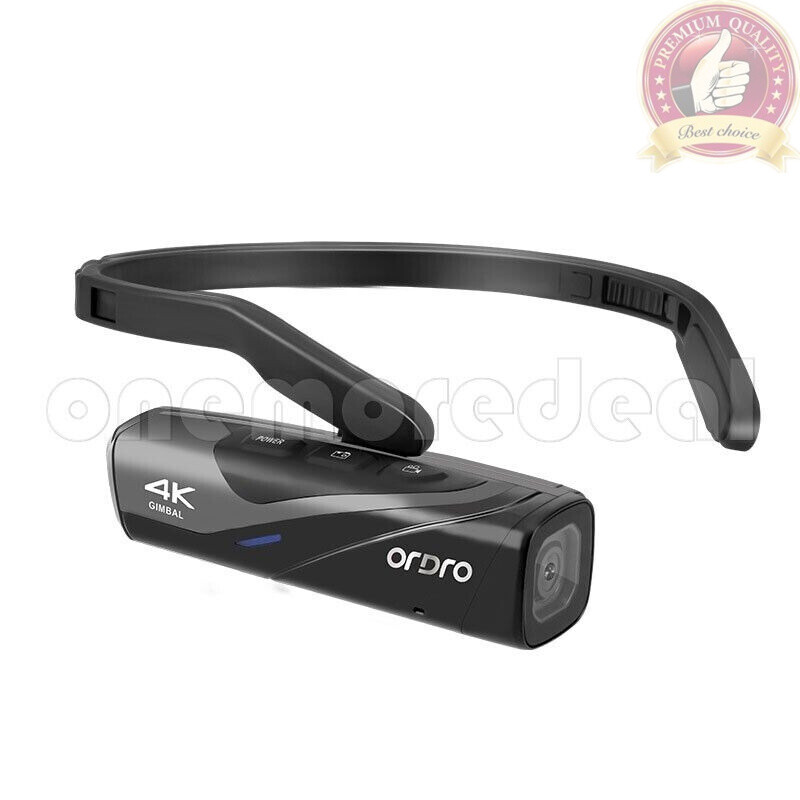 Ordro EP8 4K Gimbal 20MP Head Mounted Sports Camera Wifi Vlog 