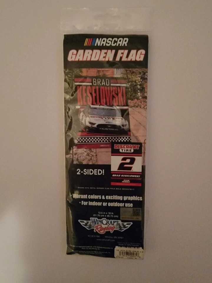 Bandera de jardín de dos lados Brad Keselowski WinCraft 12"" x 18"" Foto 3 de 4