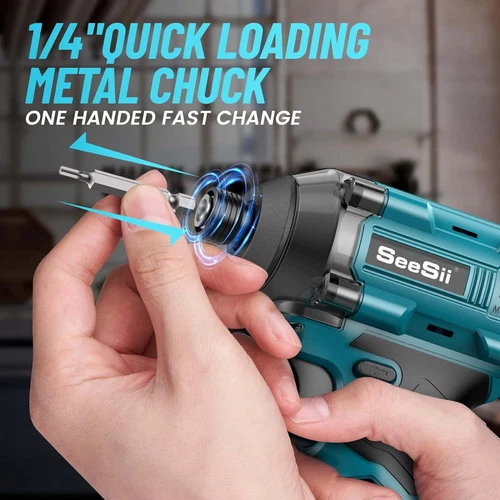 Seesii Brushless Cordless Impact Wrench High Torque Electric Impact Driver Kit - Picture 3 of 9
