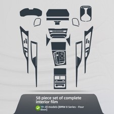 Shock-Absorbing Heavy-Duty Flim 58x Full Interior Film Set for 2020 BMW 8 Series