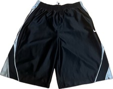 Nike Y2K Basketball Shorts Youth M 10-12 Black Elastic Drawstring Waist EUC