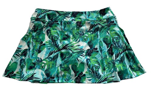 Tommy Bahama Golf Tennis Skort Skirt Pleated Green Navy Blue Side Pockets Sz XL - Picture 2 of 5