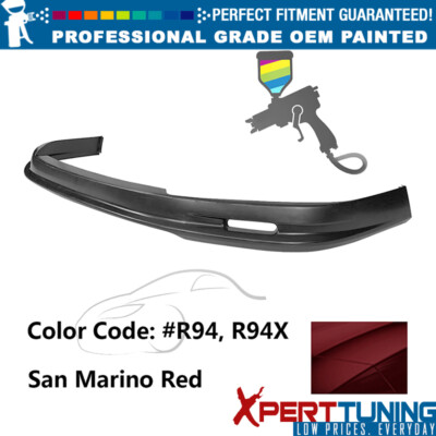 Fits 03-05 Honda Accord Mugen Mug Front Lip PP Painted #R94 San Marino Red