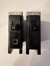 WESTINGHOUSE BA120 1 POLE 20 AMP QUICKLAG BOLT ON CIRCUIT BREAKER LOT OF 2