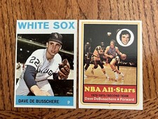 DAVE DE BUSSCHERE 1964 & 1973 CARDS 1-FAMILY OWNED. SUPER NICE PLEASE READ !!!!!