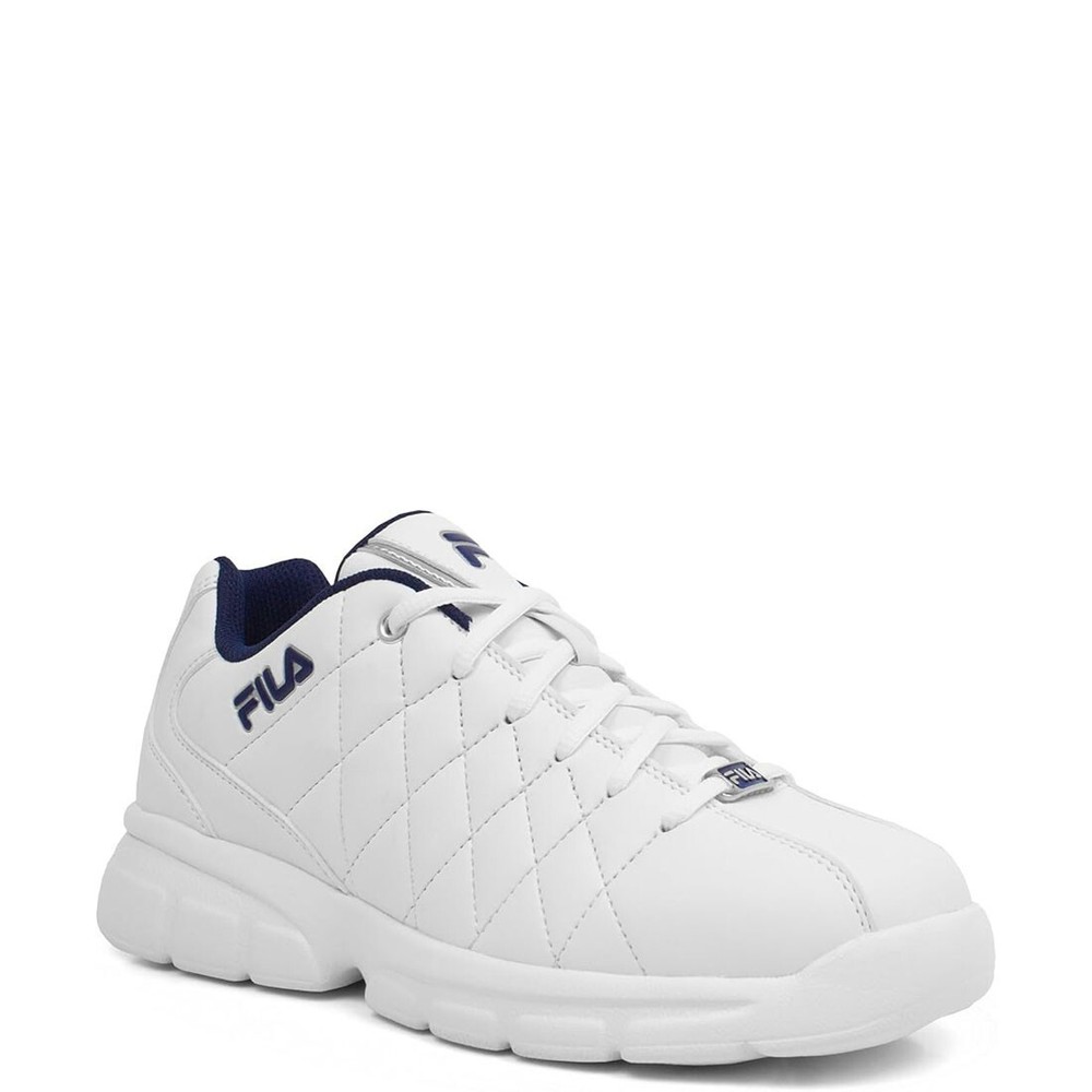FILA Mens Fulcrum 3 Running Shoes White Navy Medium