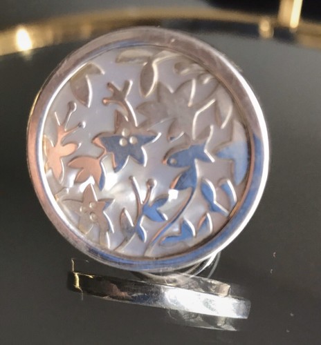 Bague Clio Blue En Argent Massif 925 - Émail Bleu Poisson, Taille 56