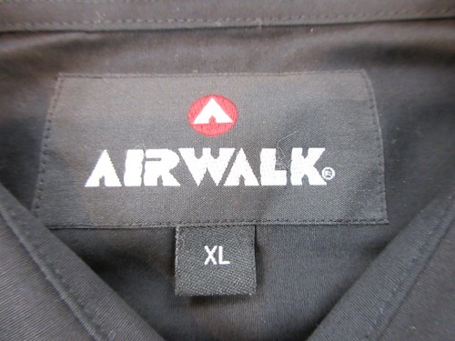 Airwalk Shirt Mens Extra Large Black Button Up Skater Casual Lightweight Pocket - Picture 7 of 12