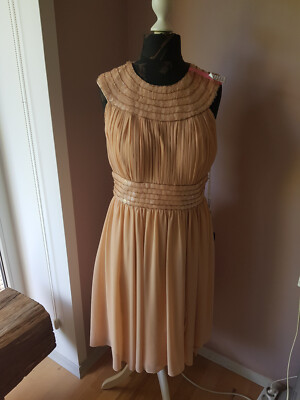 APART Heine Cocktailkleid Abendkleid Hochzeit Party Kleid NUDE/Apricot Gr.40 NEU