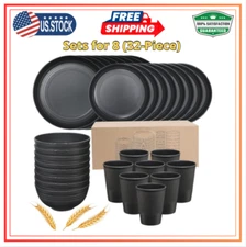 Plates and Bowls Sets for 8, 32-Piece Kitchen Dinnerware Set for 8 Tableware