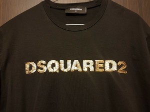 black and gold dsquared t shirt