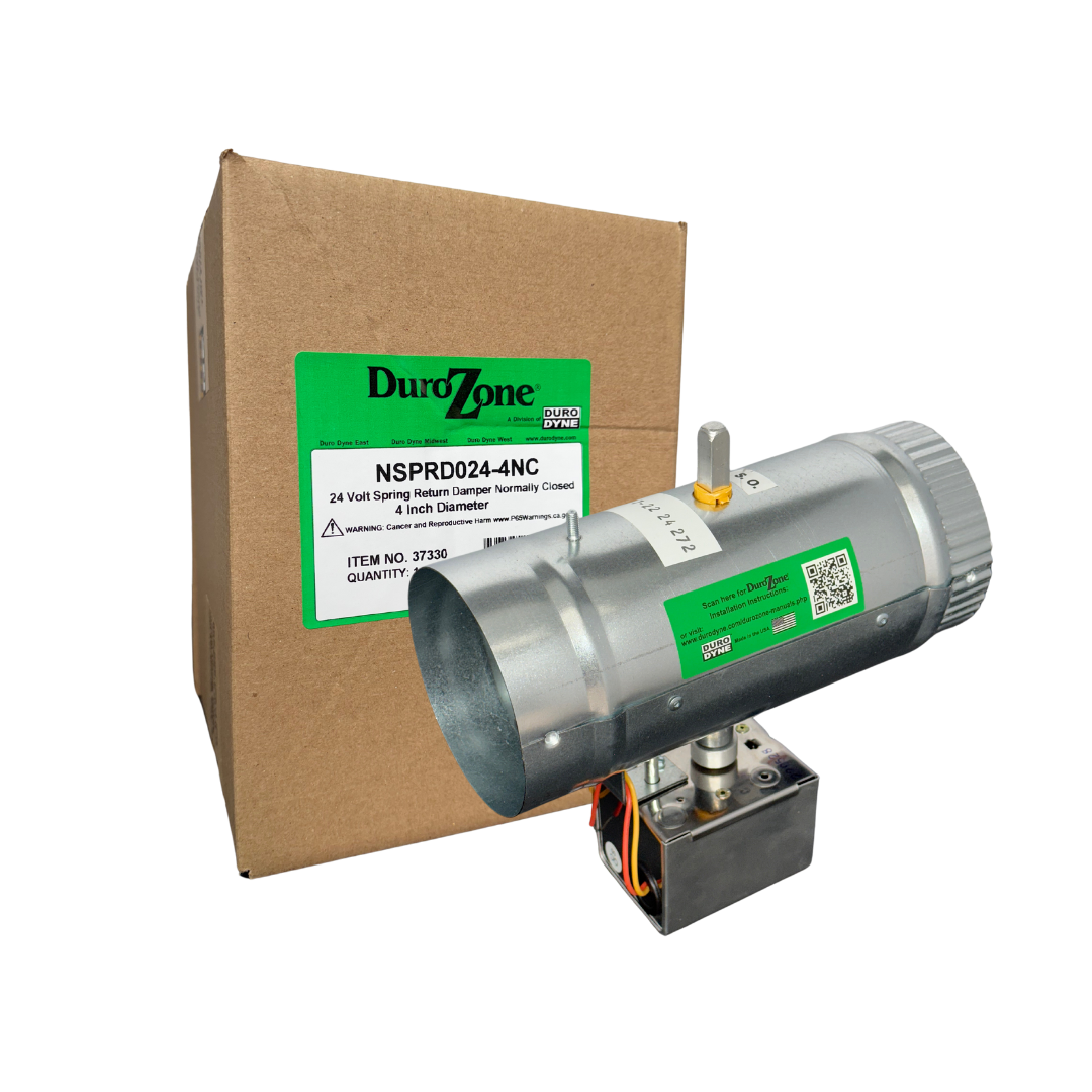 DuroZone 4” NSPRD Power Open, Spring Close HVAC Motorized Zone