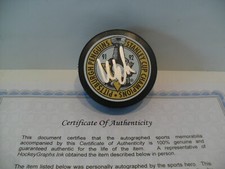 Ulf Samuelsson Autographed Pittsburgh Penguins 1992 Stanley Cup Champs Puck COA