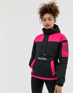 pink and black columbia jacket