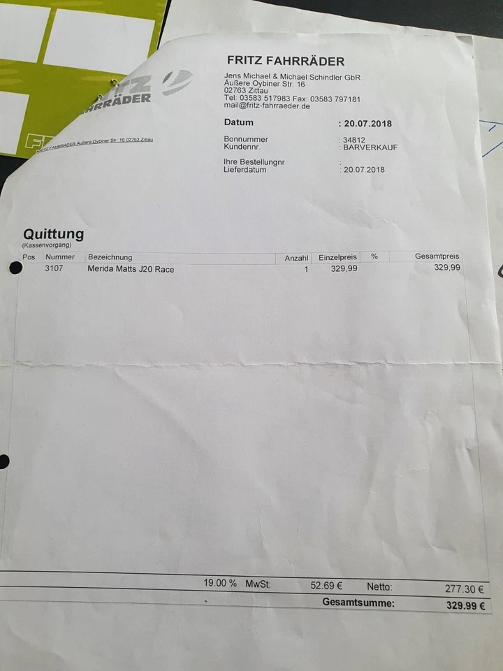 Merida MATTS 20 Zoll Kinderrad pink - kaum genutzt/ Garage - Bild 3 von 3