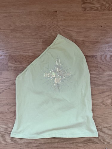 Versace Classic One Shoulder Tank top, Light Salad Green. Sz 44 - medium