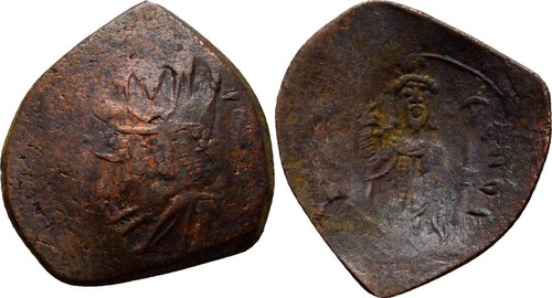 Byzanz Constantinople Trachy 1185-1192 Isaac II Angelus Original Münze #CVX177 - 第 1/1 張圖片