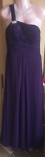 Aubergine full length prom dress by Oriental Pearl size 12