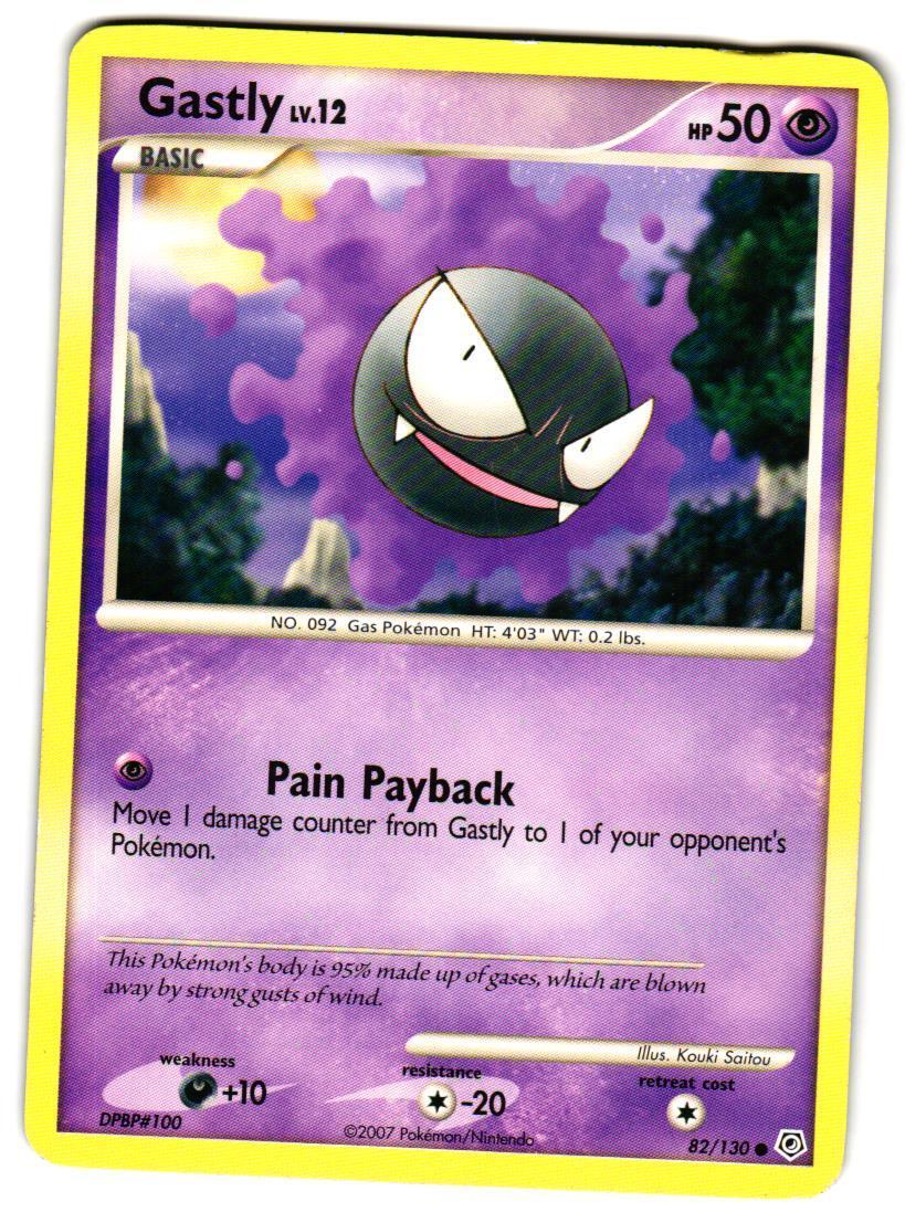 Pokemon Diamond and Pearl Gastly #82/130 LP Common
