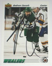 ANDREW CASSELS SIGNED UPPER DECK HARTFORD WHALERS CARD AUTOGRAPH AUTO!!
