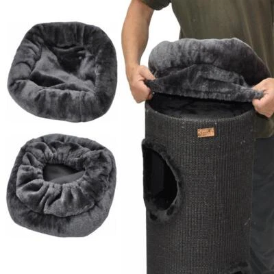 NANOOK Katzenbett Liegemulde Katzenliege Schlafplatz als Kratztonnen Ergänzung antrazit