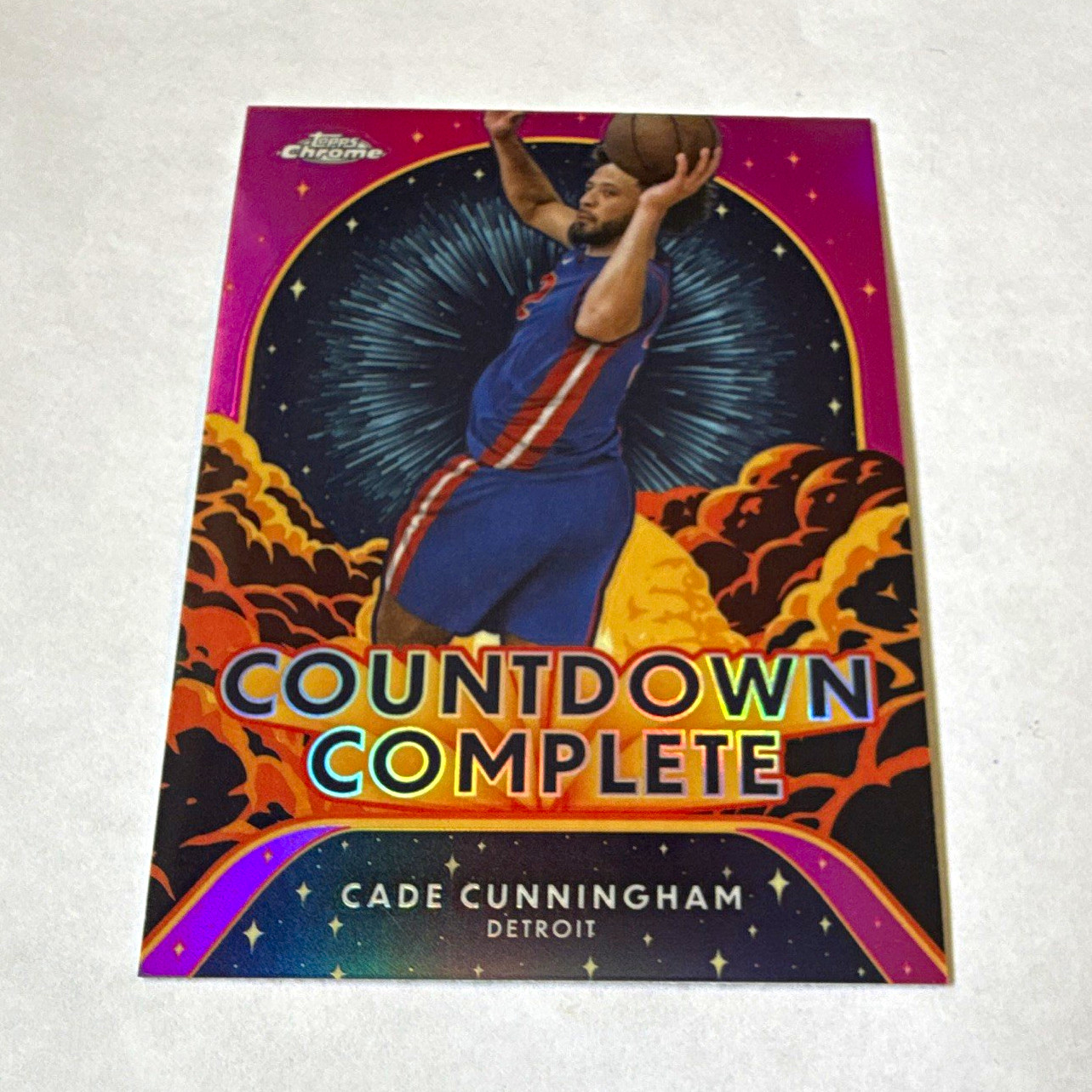 Topps Chrome Countdown Complete Insert Cade Cunningham Pistons #CC-10