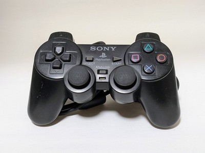 Sony PS2 BLACK Wired Controller OEM DualShock PlayStation 2 AUTHENTIC Tested