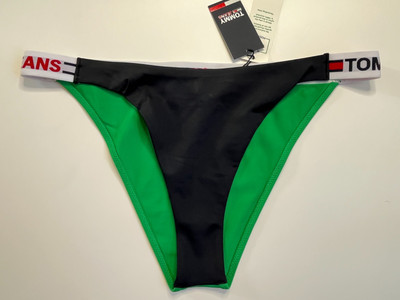 Tommy Hilfiger Cheeky Bikinislip Tanga Gr. L NEU Damen Swimwear Primary Green