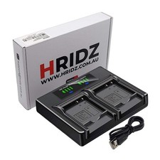 Hridz BCG10 Dual Battery Charger For Panasonic DMW-BCG10 Lumix DMC-TZ31 TZ35 TZ6