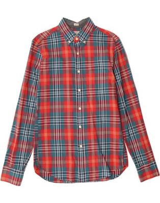 J. CREW Herren Tailored Slim Fit Hemd Small Mehrfarbig Kariert Baumwolle DM08