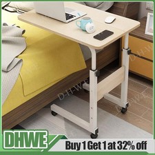 Portable Over Bed Chair Table Hospital Overbed Height Adjustable Laptop Tray UK