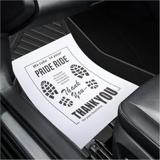 12PCS Paper Floor Mats for Cars,Foldable Automotive Floor Mats with Shoe Print G