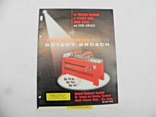Vintage 1966 Van Norman Rotary Broach Bench Tool Catalog Model 570 Vintage 1966 Van Norman Rotary Broach Bench Tool Catalog Model 570