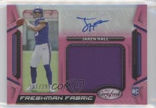 2023 Certified Freshman Fabric Signatures Mirror Pink /299 Jaren Hall Auto 19cf