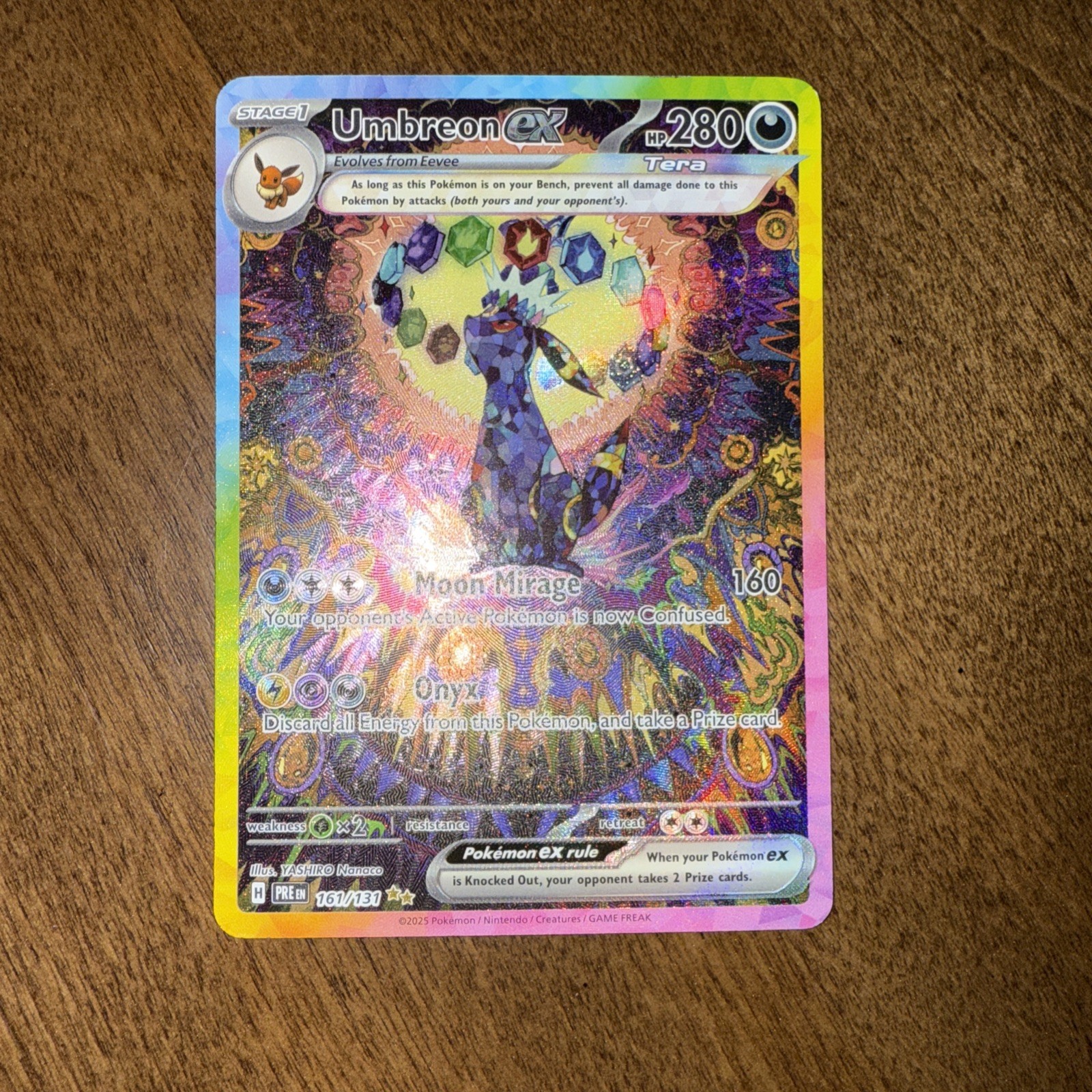 Umbreon EX 161/131 Sv: Prismatic Evolutions Holo Pokemon TCG Near Mint