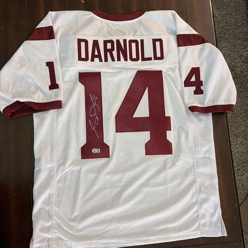 Sam Darnold Autographed USC Custom White Football Jersey - BAS