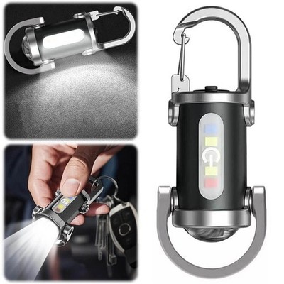 Mini Keychain Flashlight Type-c Rechargeable Waterproof Brightnes LED Flashlight