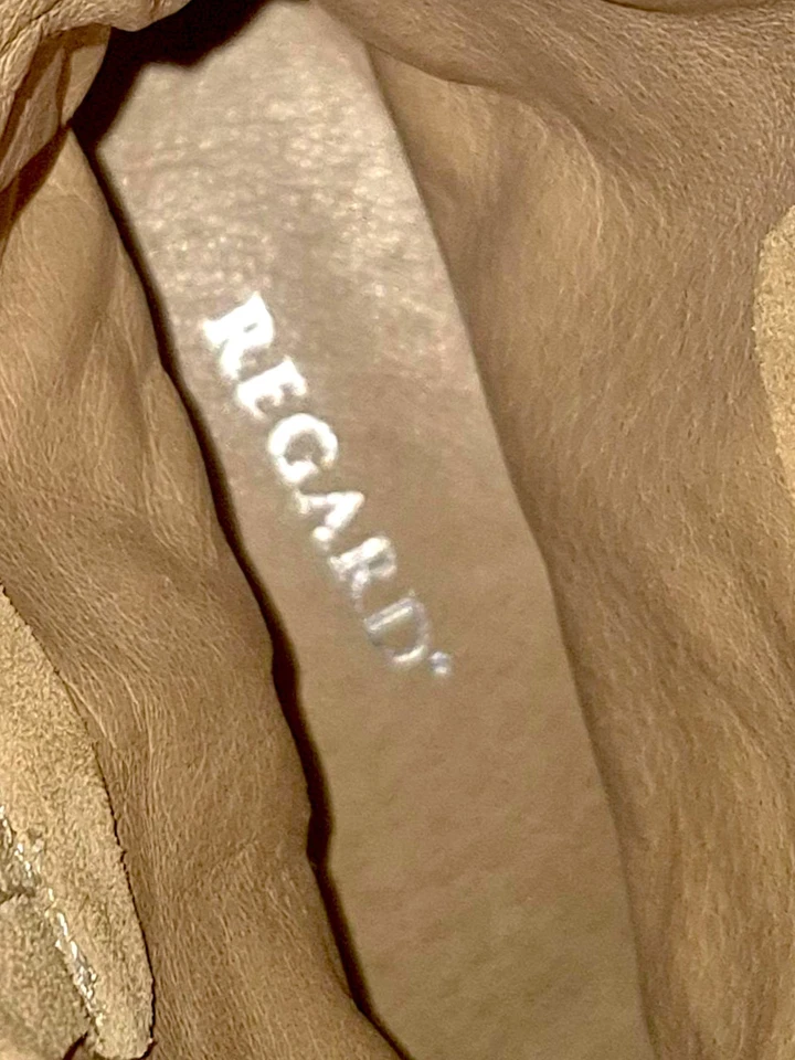 Botas al tobillo vaqueras de cuero gamuza real marrón tostado Regard para mujer 37 6,5 Foto 4 de 4