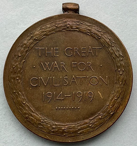 World War I Victory Medal “The Great War for Civilisation” 1914-1919