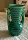 Shawnee Pottery Handled Vase Beehive Small Vase USA 5" Green