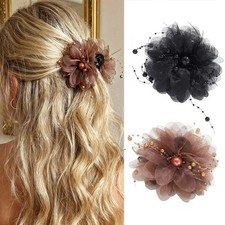 CAKURE Fancy Claw Clips Elegant Pearl Hair Accessories for Women Pack of 2