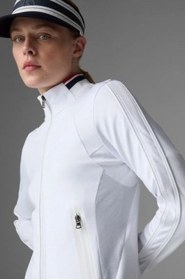 NWT Bogner Mesh-trimmed Alizia White Golf Mid Layer