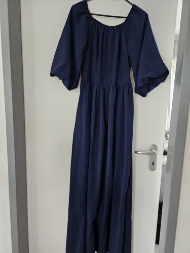 Damen Lang Maxi Abend, Kleid dunkel Blau 38 M Mega Schick OVP 190€ - Bild 4 von 6