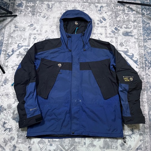 Mountain Hardwear, Vintage Mountain Hardwear Exposure II Conduit Parka Men’s XL Galaxy Blue Black