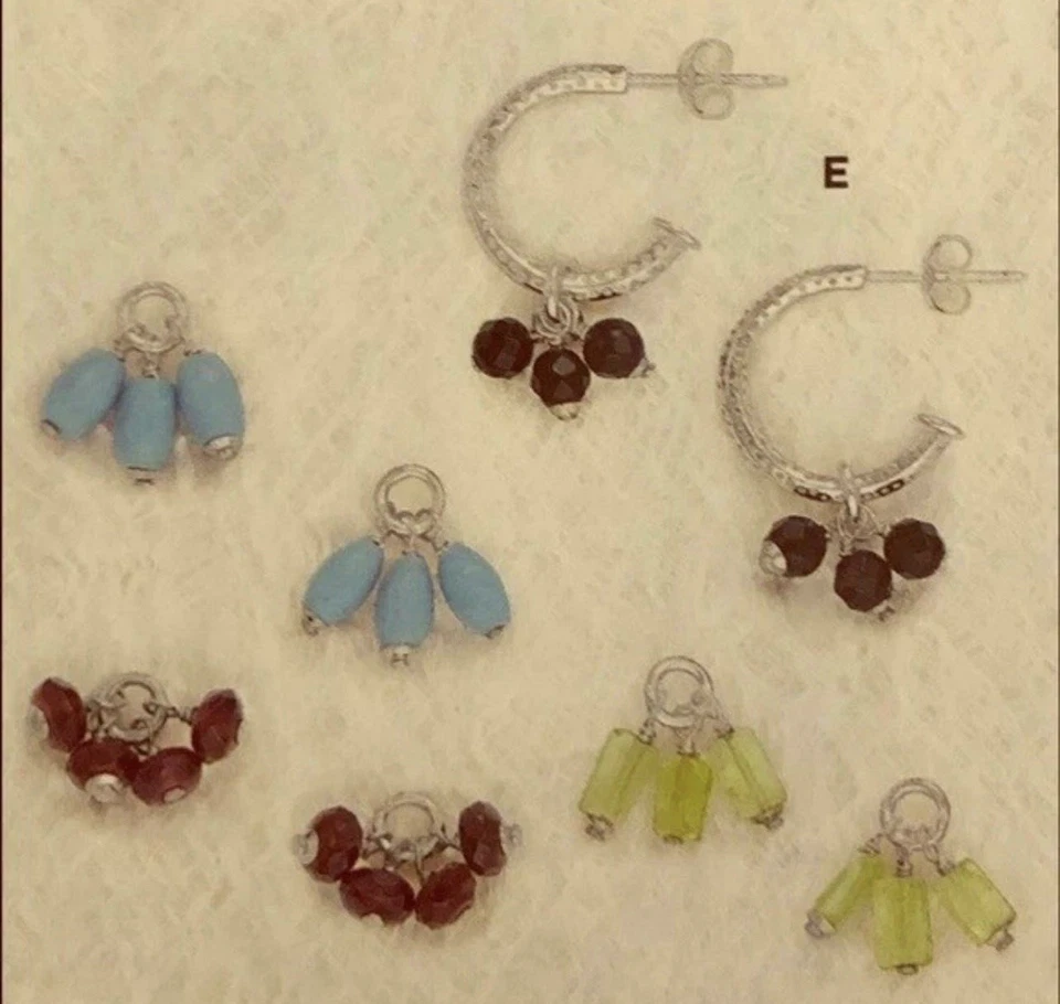 Juego de pendientes Silpada plata 925 - gemas intercambiables Foto 4 de 4