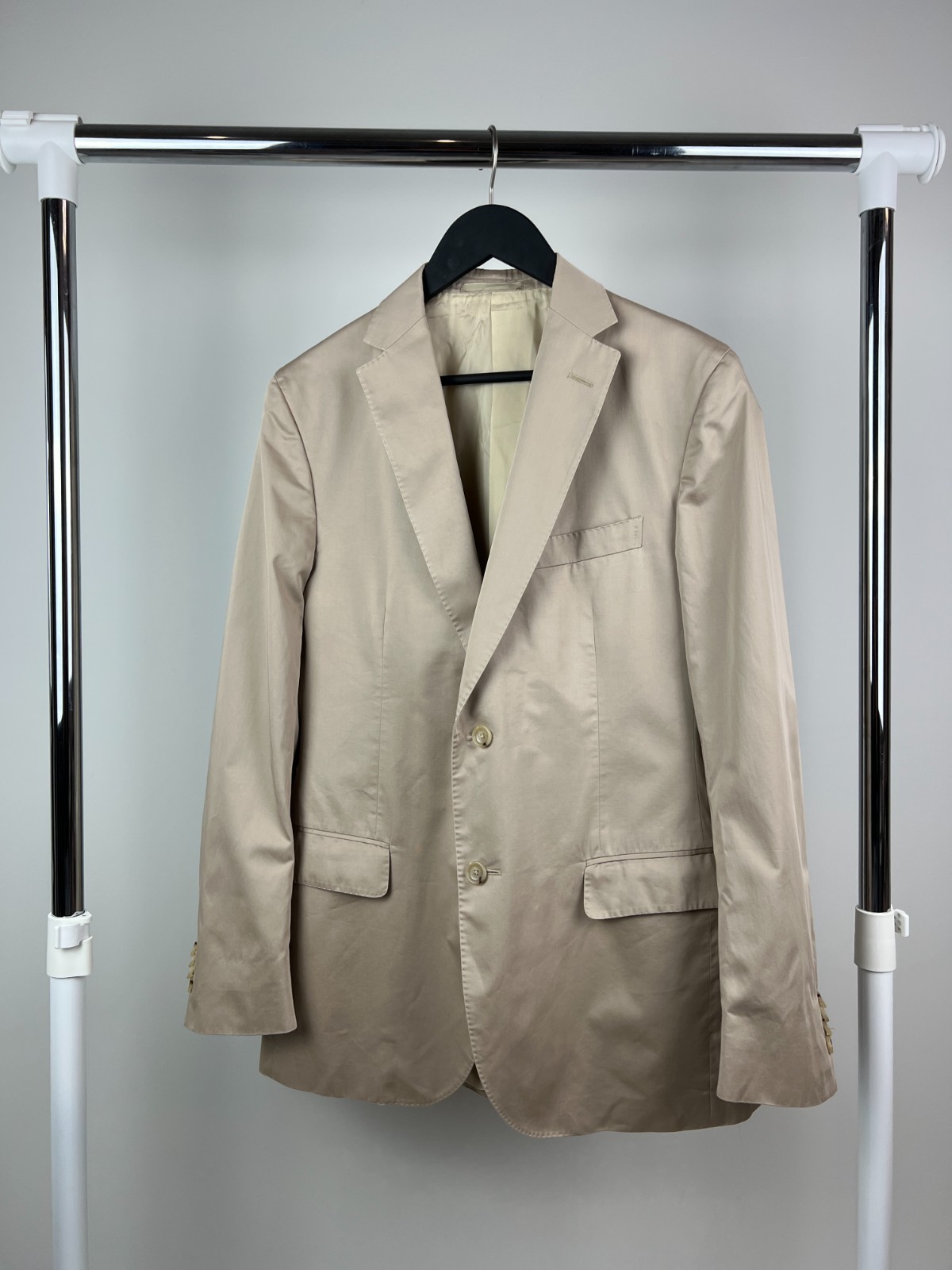 Z Zegna Light Men's Ivory Cotton Silk Suit 2 Piece Size EU 50R US 40R